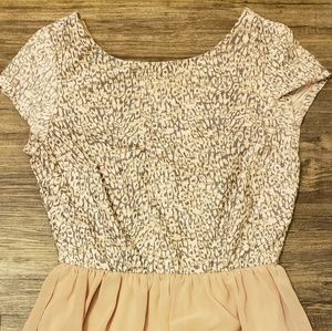 Peachy Cream Holiday Dress